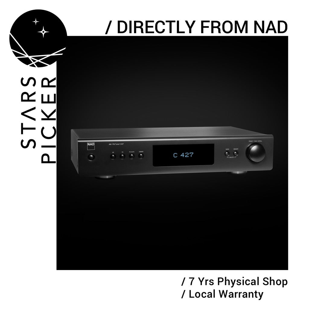 NAD C427 / C 427 - Tuner Stereo AM FM Auto search FM Mute 40 programmed radio presets IR Remote Control