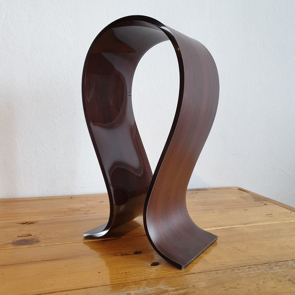 Omega Acrylic Headphone Stand with Wood Grain Pattern / Wood Grain Acrylic Omega Headphone Stand
