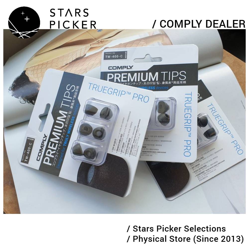 Comply TrueGrip TW-400-C (350-40102-23) Memory Foam Eartips (M SIZE ONLY) [For Momentum TW3 Free BYRD]