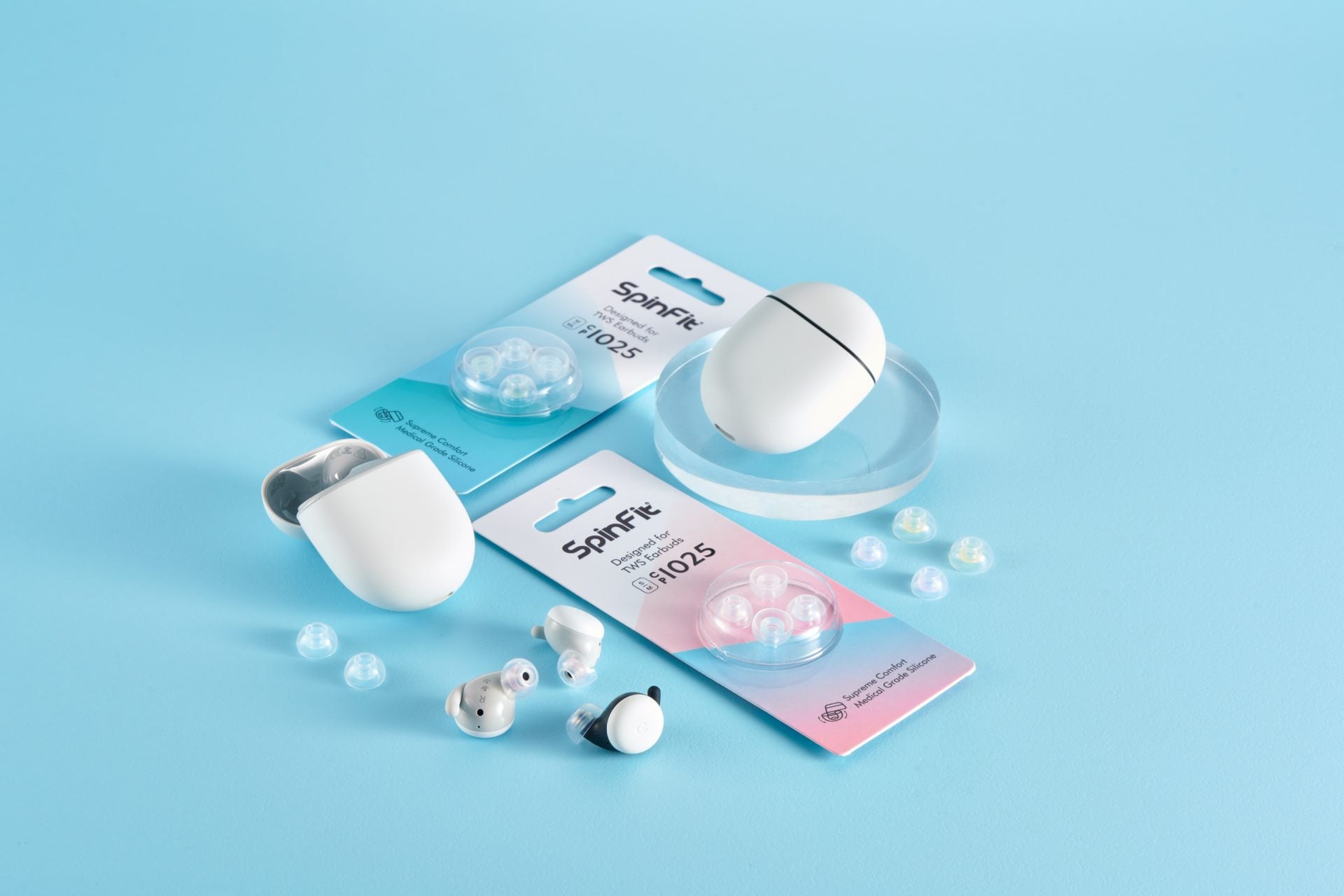 SpinFit CP1025 (eartips only, no adapter) Eartips for TWS Earphones with Medical Grade Silicone