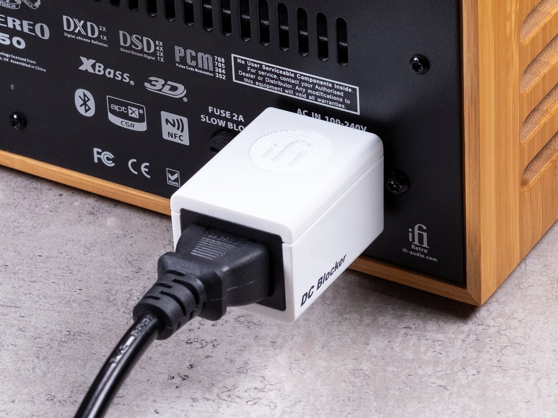 iFi audio DC Blocker - Reduces noisy transformer hum caused by DC on mains