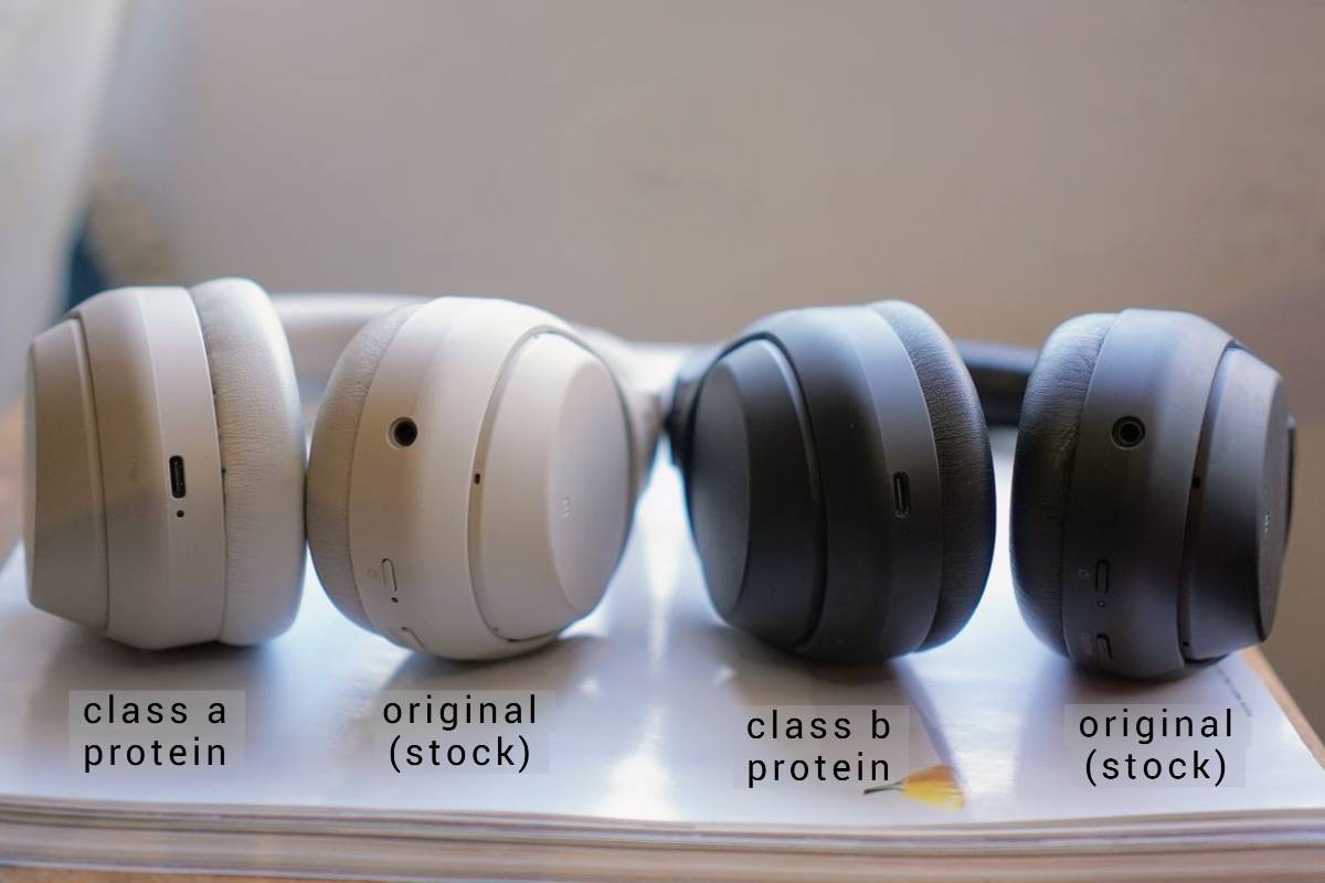 (Class A / B Protein) Sony WH-1000XM4 WH1000XM4 Protein Leather 3rd party Aftermarket Replacement Earpad