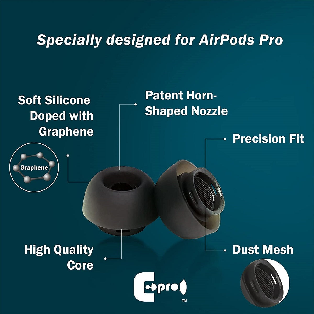 E Pro / ePro AP00 series Horn-shaped Ear Tips - Series Replacement Eartips for APP APP2