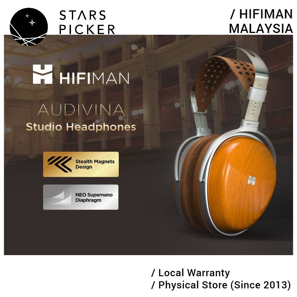 Hifiman AUDIVINA Closed Back Planar Headphones Stealth Magnet Design NEO Supernano Diaphragm