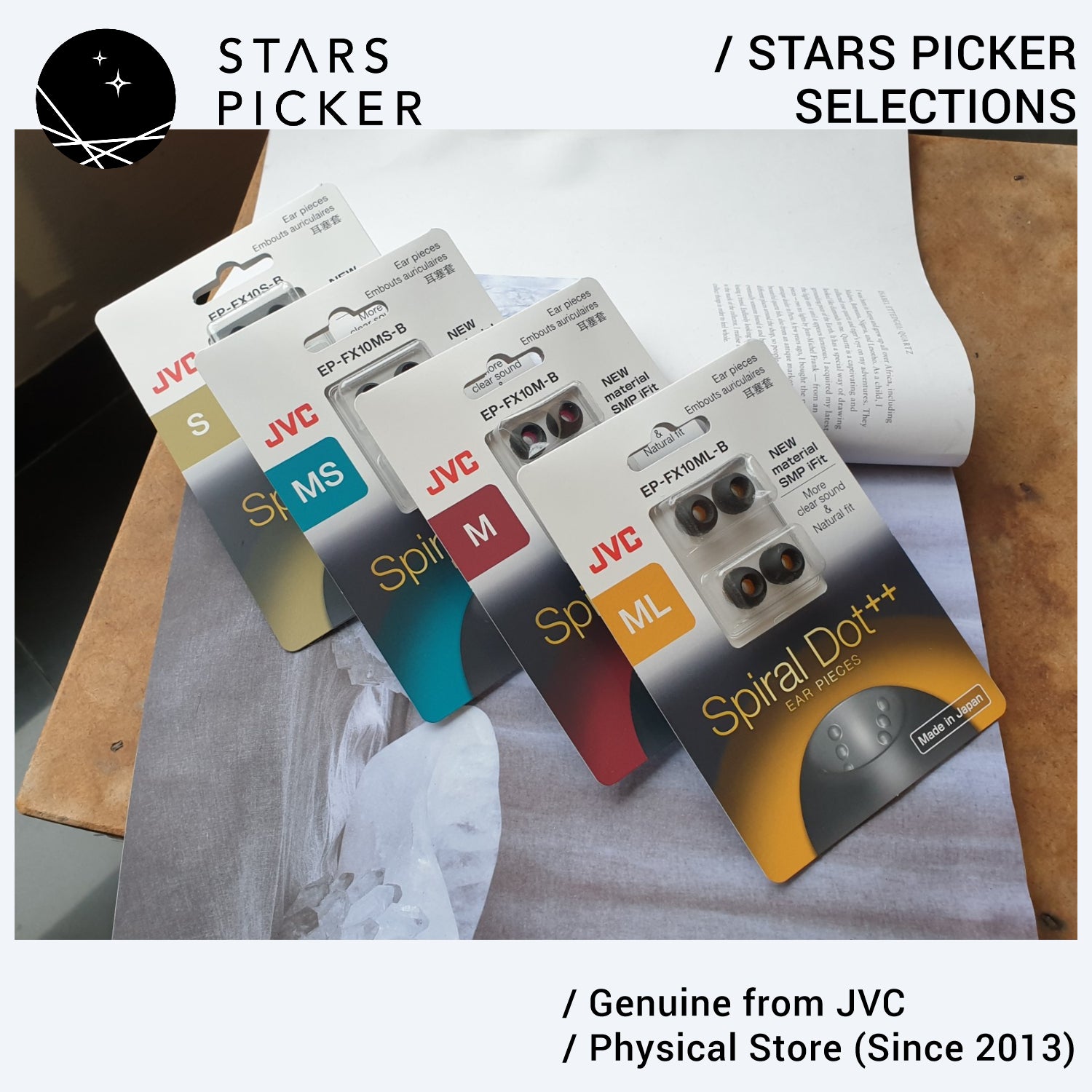 JVC Spiral Dot ++ Eartips with NEW SMP iFit material