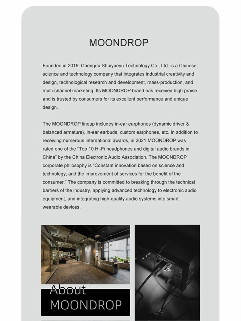 Moondrop May | 2 drivers sapphire dynamic driver + 6mm annular planar magnetic driver IEM