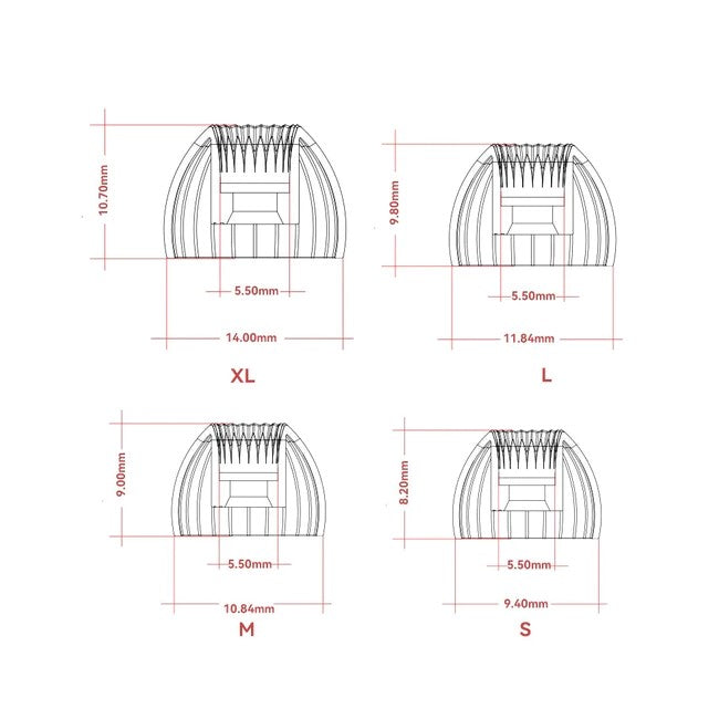 Moondrop Spring Tips - New Soft Silicone Ear tips for Earphone