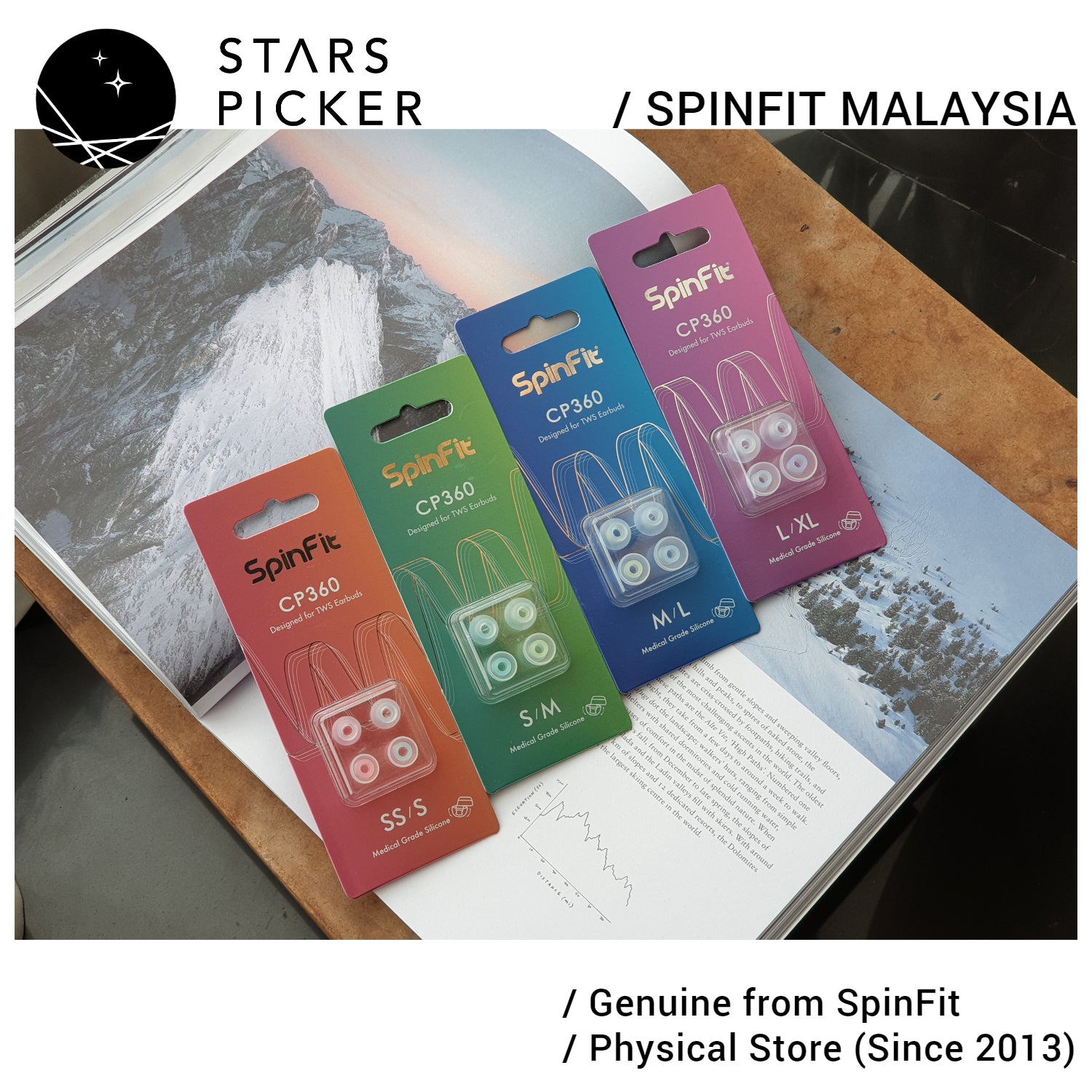 Spinfit OMNI / CP360 V2 - Medical Grade Silicon Eartips TWS True Wireless Earphones CP360V2 Gen 2 (1/2 Pairs)