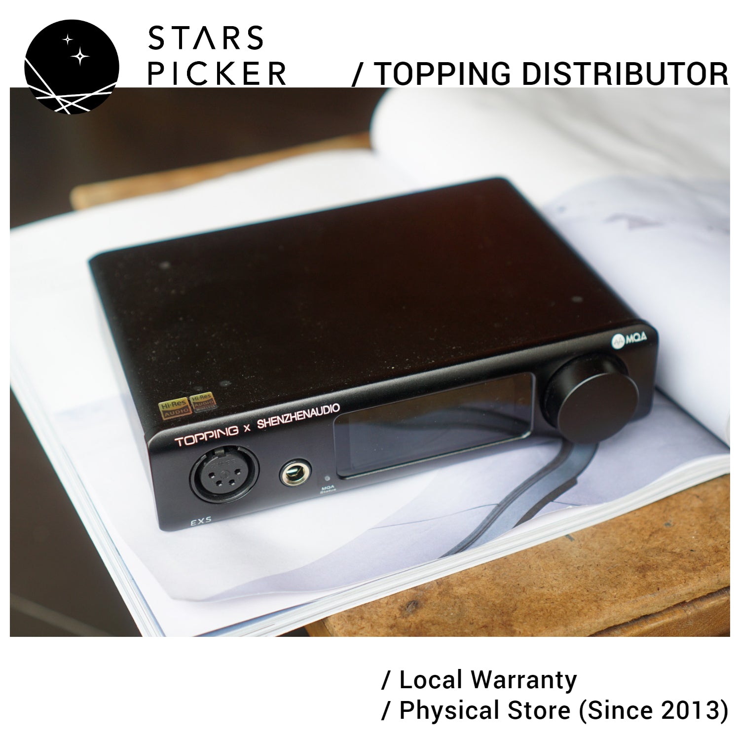 [pm best price] Topping EX5 (2021) NFCA Desktop DAC & Headphone Amplifier with ES9038Q2M x2 USB MQA Decode LDAC