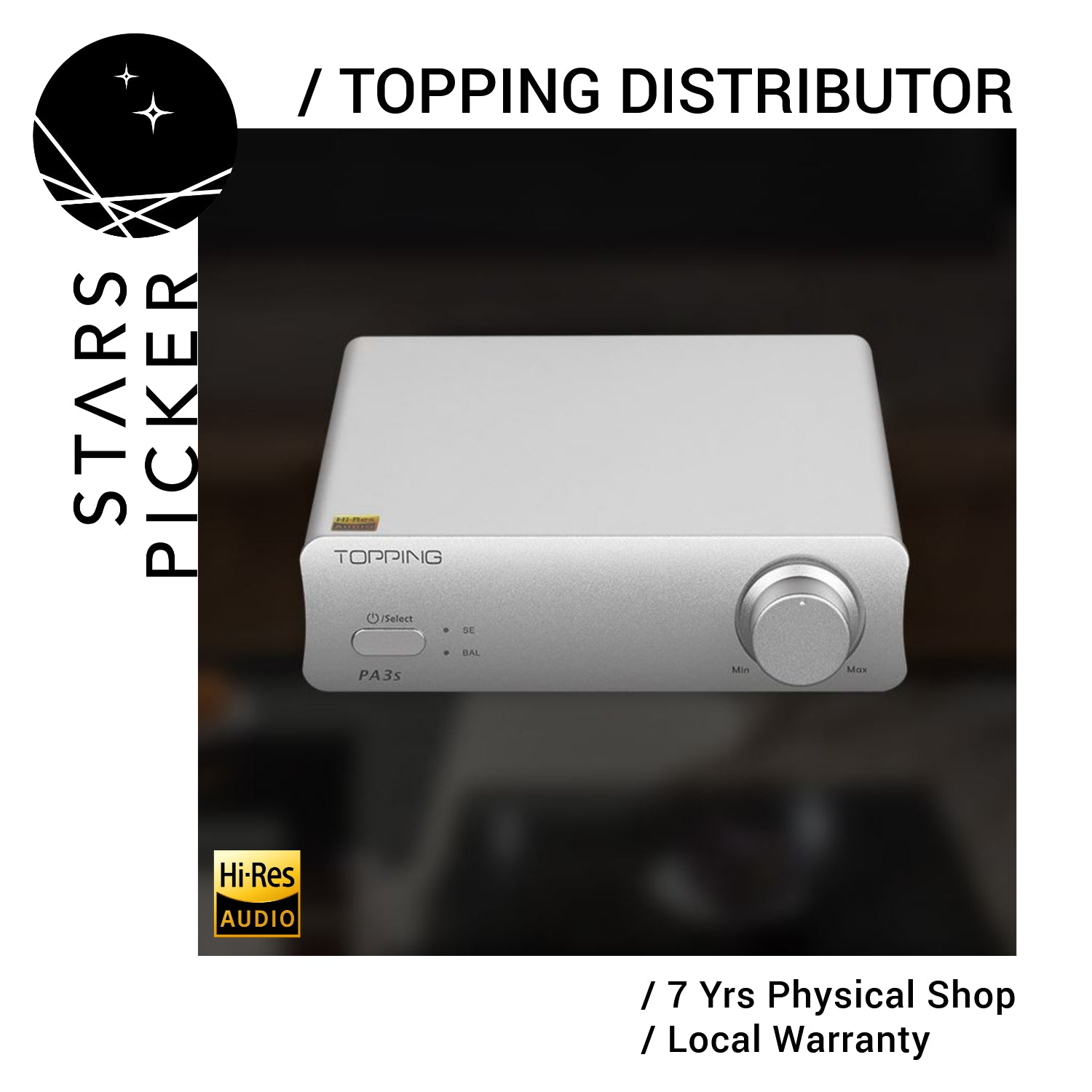 [Demo Unit Clearance] TOPPING PA3s (2021) Desktop HIFI Digital Amplifier with 80W x2 Output Power for Speakers