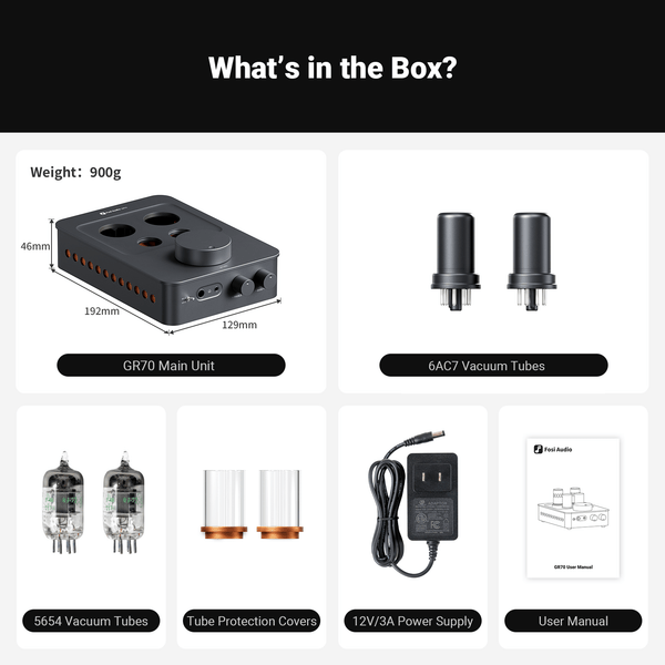 Fosi Audio GR70 Tube PreAmp & Headphone Amp