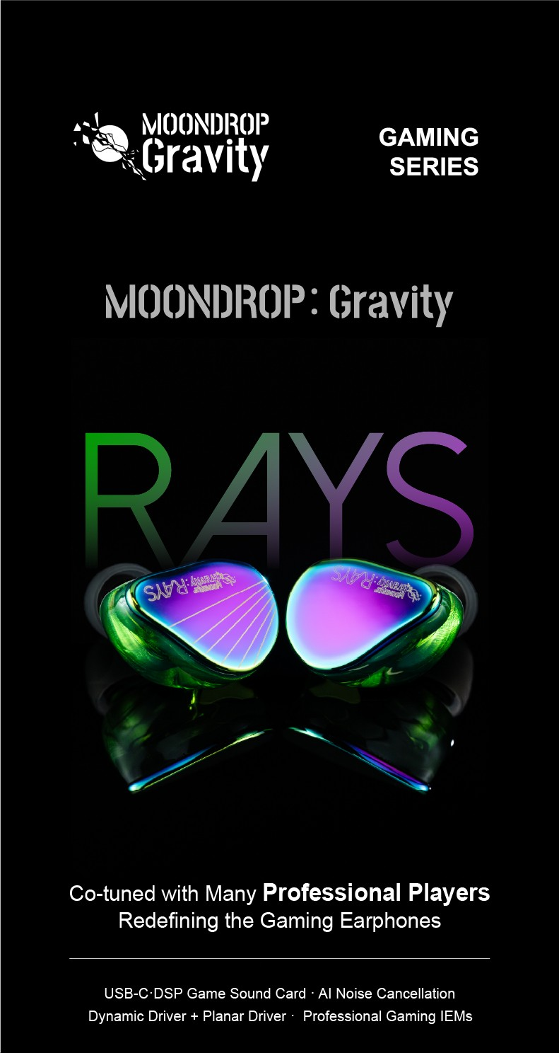 MOONDROP RAYS - Hybrid Driver Gaming IEM