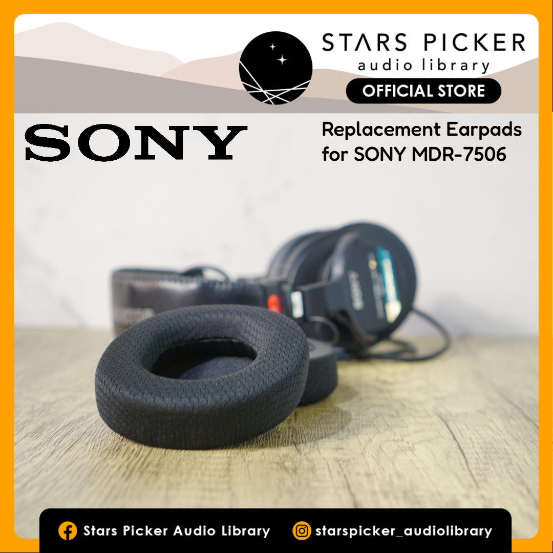 Sony MDR-7506 / MDR-CD900ST / MDR-V6 / MDR-V7  Replacement Earpads (Fabric, Lambskin, Protein Leather)