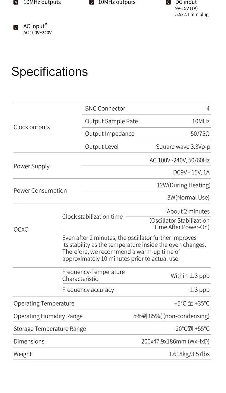 SMSL G1 - External 10Mhz Master Clock Generator for D200 PL200T