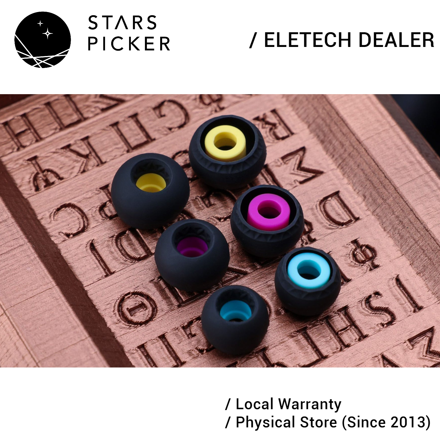 ELETECH Baroque Luxury Hi-Fi Eartips - Skin Friendly Silicon Upgrade Replacement Eartips