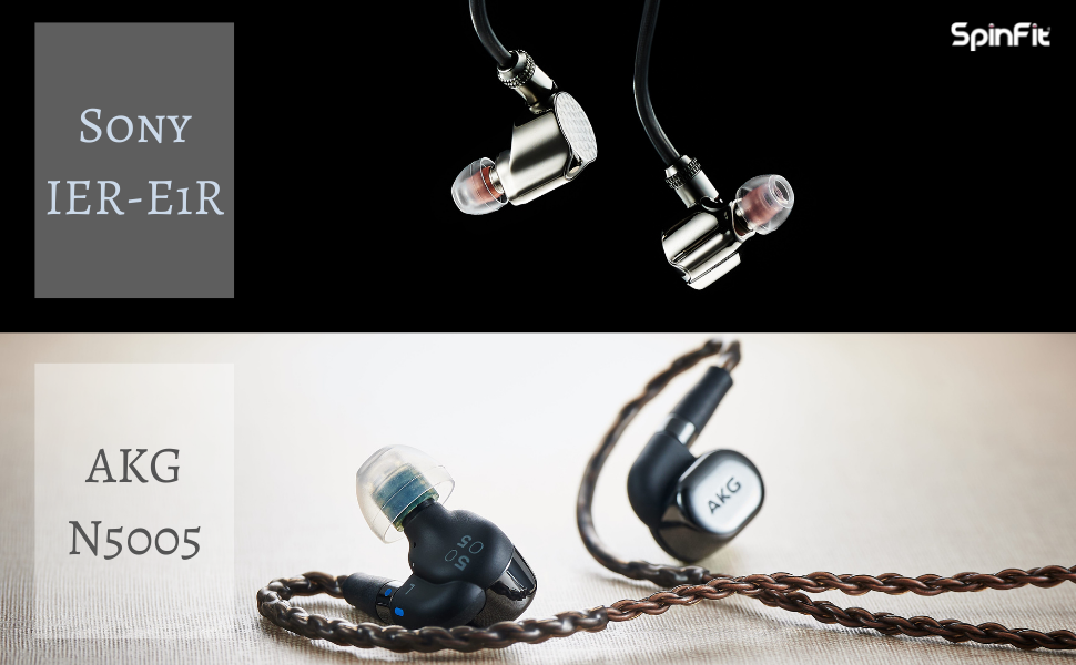 Spinfit W1 Ear Tips (4.4mm nozzle diameter) Wave Shaped Design Medical Grade Silicone Eartip