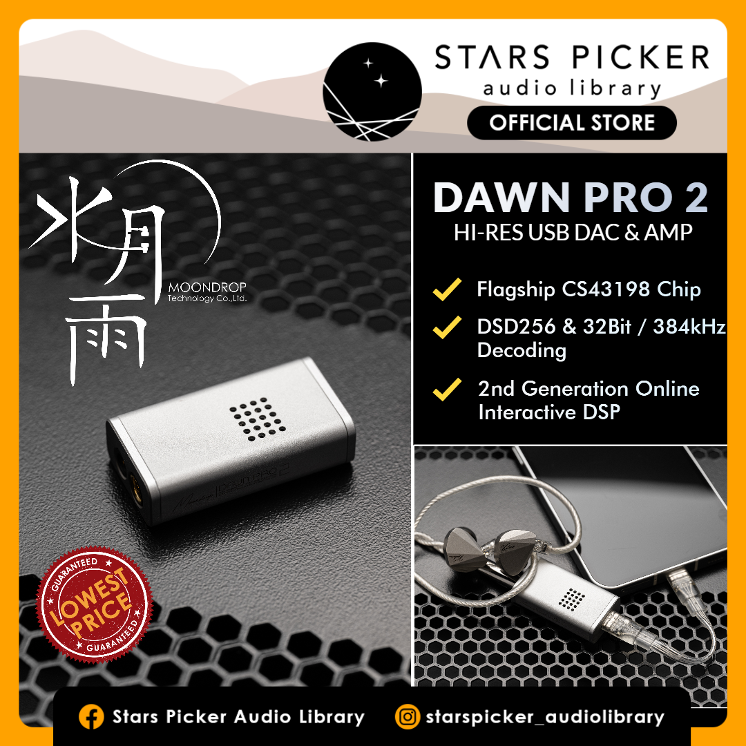 Moondrop DAWN PRO 2 - Dual CS43138 DAC 32bit 384kHz DSD256 Portable USB DAC Amplifier