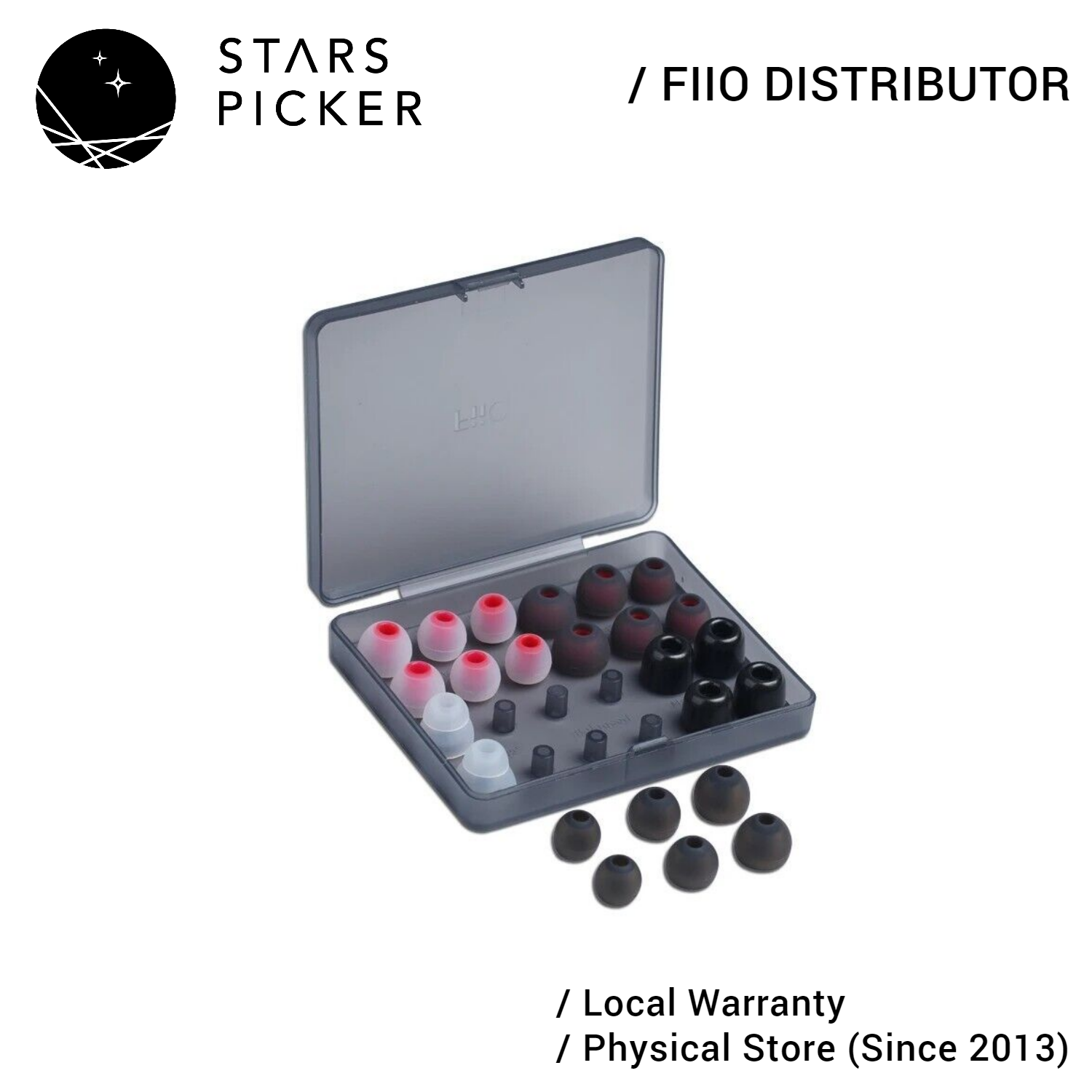 [PM best price] Fiio HS19 | Replacement IEM earphone eartips ear tips set with storage case