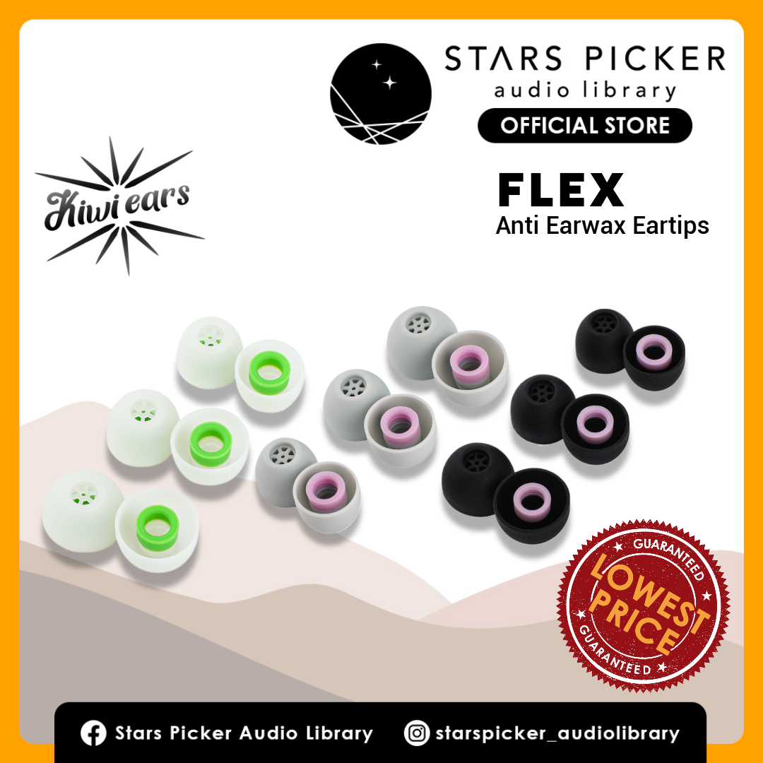 Kiwi Ears Flex Ear Tips - Anti Earwax Medical Grade Silicone Ear Tips