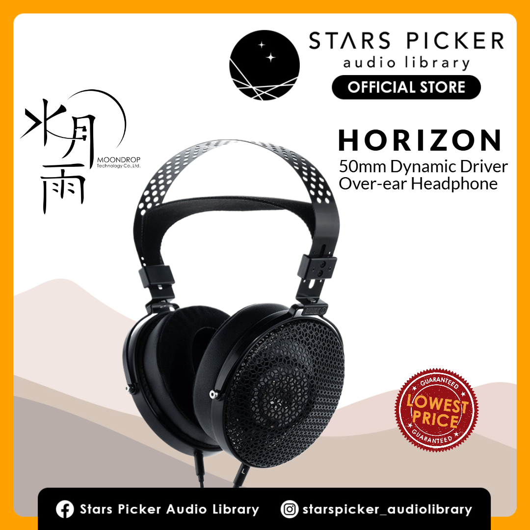MOONDROP HORIZON 50mm Dynamic Driver Over-ear Headphone, Featherlight Weight and Ultra-Low Distortion