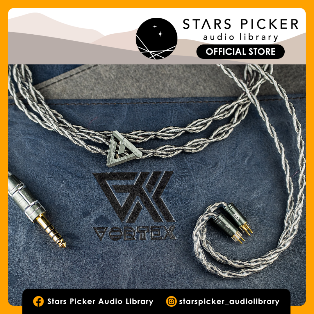 Vortex Cables IRIS - Litz Type 7 Helix Structure IEM Upgrade Cable with Side Carry Pouch