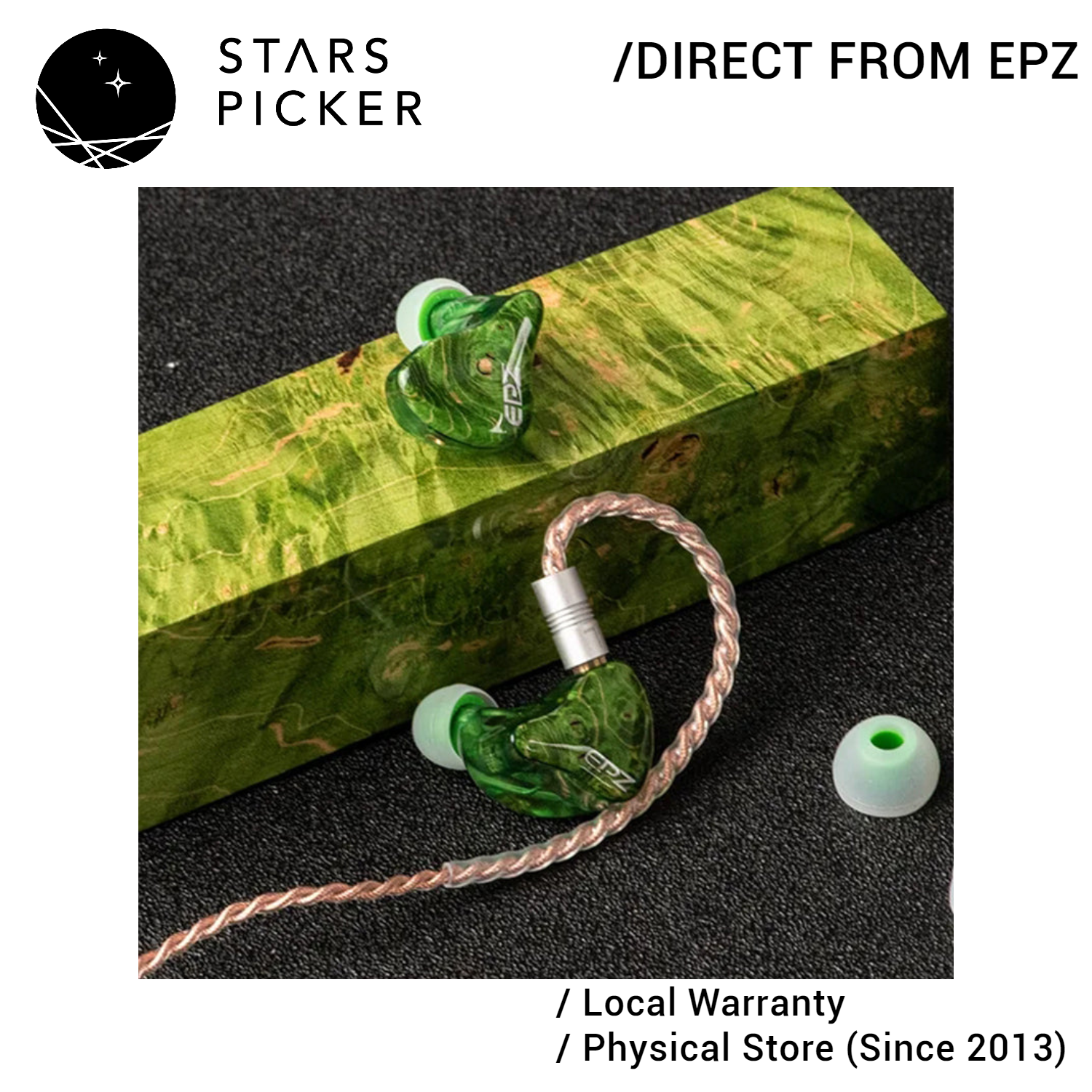 EPZ K5 - 5 Drivers (1DD+4BA) Hybrid In-ear Monitor IEM Earphone 8mm LCP+PU DD 4 Balanced Armatures Detachable Cable