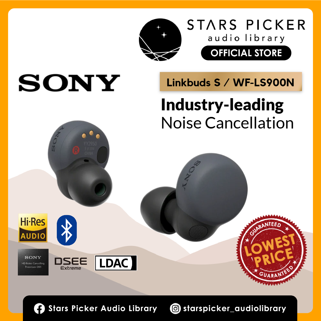 Sony Linkbuds S WF-LS900N - IPX4 LDAC Hi-Res Noise Cancellation TWS True Wireless Earphone Bluetooth IEM