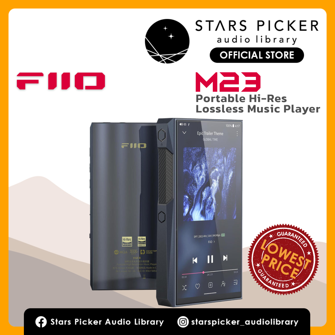 (PM for Best Price) FiiO M23 Hi-Res HIFI Portable Android Music Player DAP USB DAC with AK4191EQ+AK4499EX PEQ Bluetooth 5.0