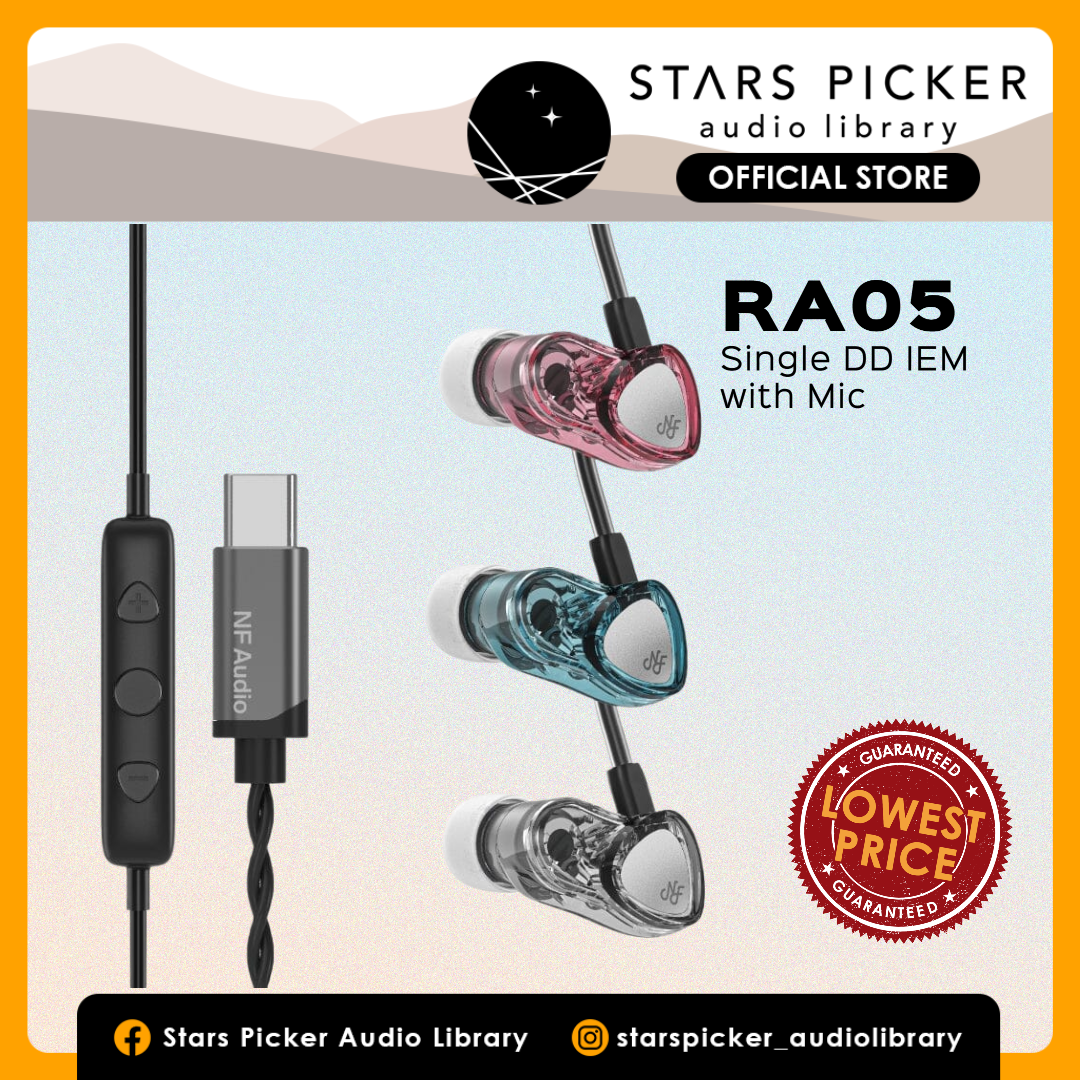 NF Acous RA05 Dynamic Driver Earphones IEM USB C and 3.5mm
