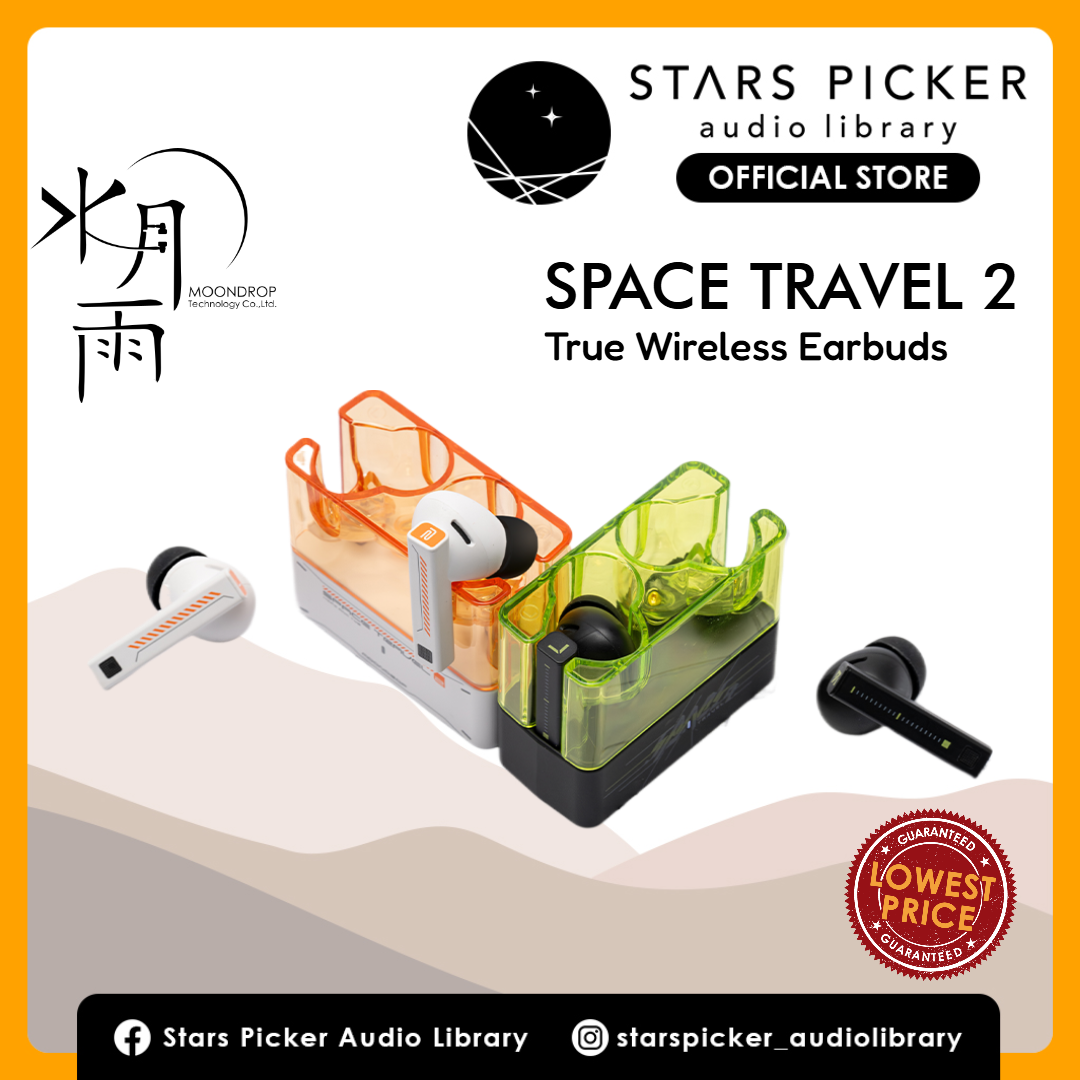 MOONDROP SPACE TRAVEL 2 - TWS True Wireless Earbuds; Bluetooth 6.0 ANC with 13mm Beryllium Dynamic Driver