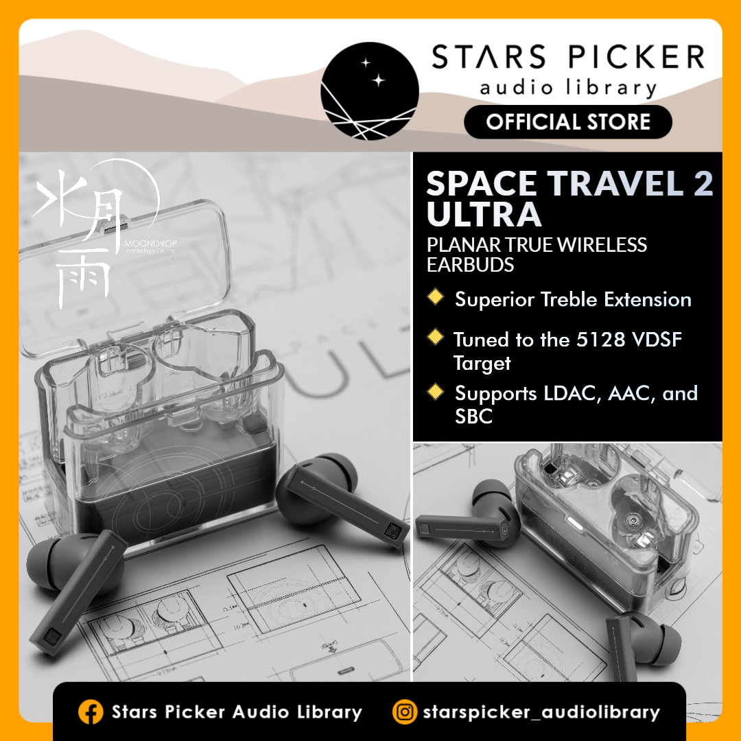 MOONDROP SPACE TRAVEL 2 ULTRA Planar True Wireless Stereo with Bluetooth 6.0 Active Noise Cancelling TWS