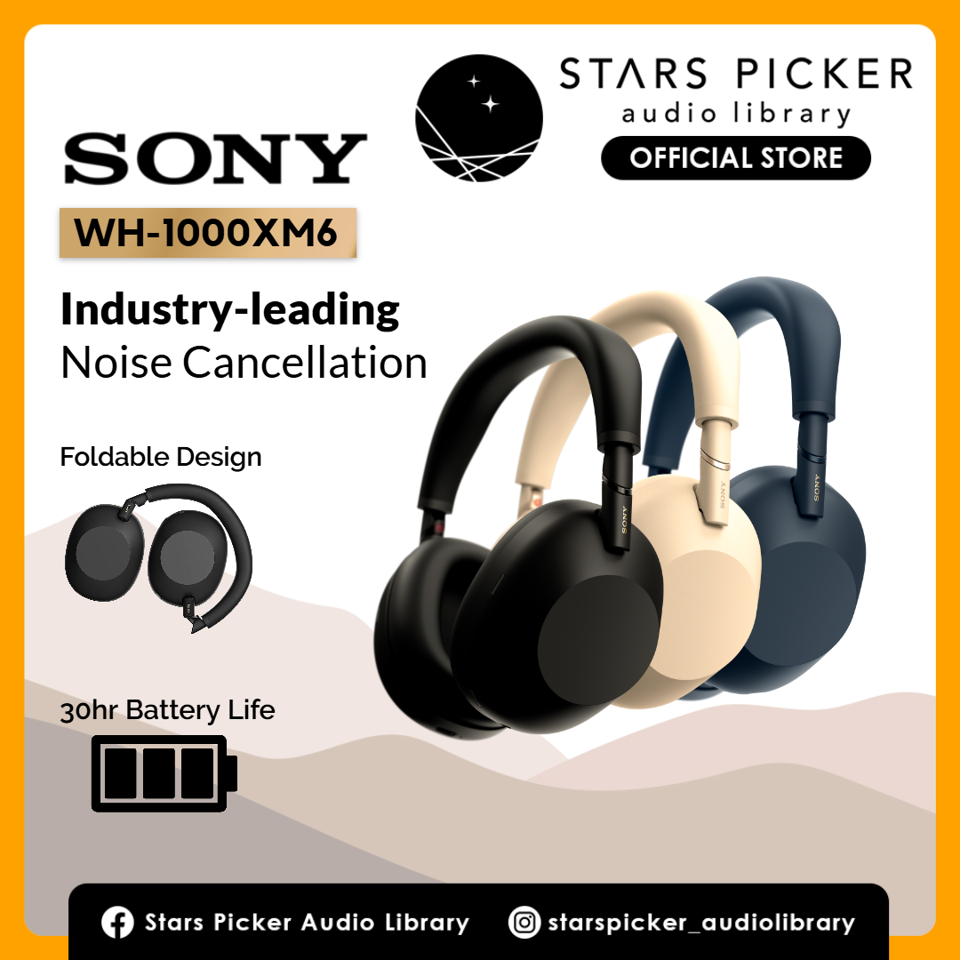 Sony WH-1000XM6 Wireless Headphones | Advanced Noise Cancelling Technology | Comfort design | WH1000XM6